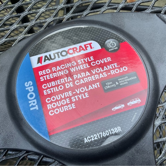 🏎️AutoCraft Red Racing Style Steering Wheel Cover! - Picture 9 of 16